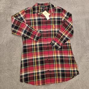 Lauren Ralph Lauren Sleep Shirt Gown Women's Medium Nightgown Pajamas LRL Logo